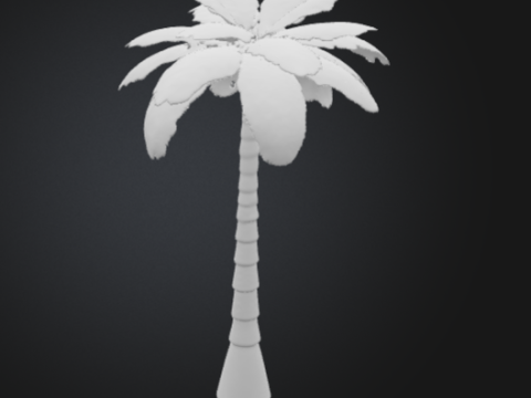 3D printable palm tree model 3D Baskı Modeli