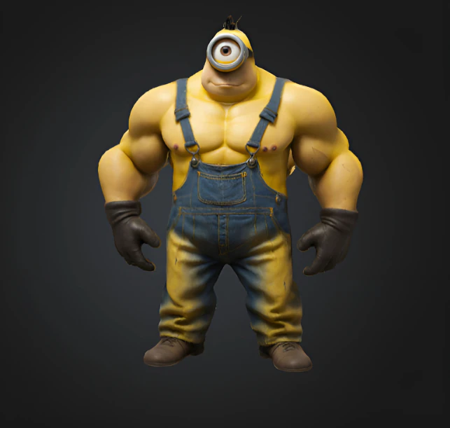 Super Minion STL File 3D Print Model .c4d .max .obj .3ds .fbx .stl .blend
