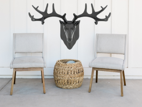 Deer Head Wall Hook 3D 打印模型