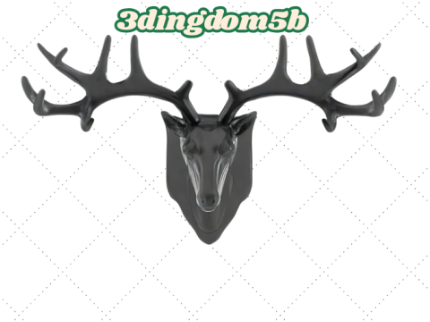 Deer Head Wall Hook 3D प्रिंट मॉडल