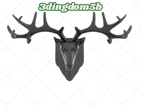 Hertenkop muurhaak 3D printmodel