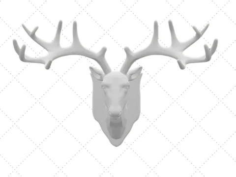 Hertenkop muurhaak 3D printmodel