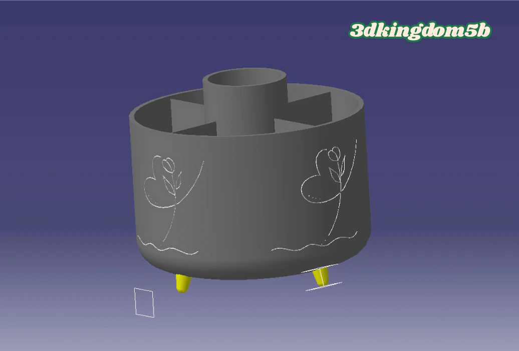 Scatola per il trucco del cuore stampata in 3D Modello di stampa 3D .c4d .max .obj .3ds .fbx .stl .blend 