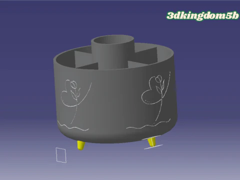 Scatola per il trucco del cuore stampata in 3D Modello di stampa 3D