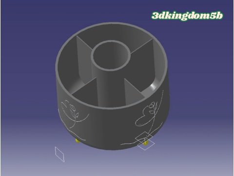 3D Printed Heart Makeup Box Model Cetak 3D