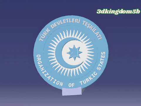 Turkey TDT Turk devletleri teskilati sembol 3D Print Model