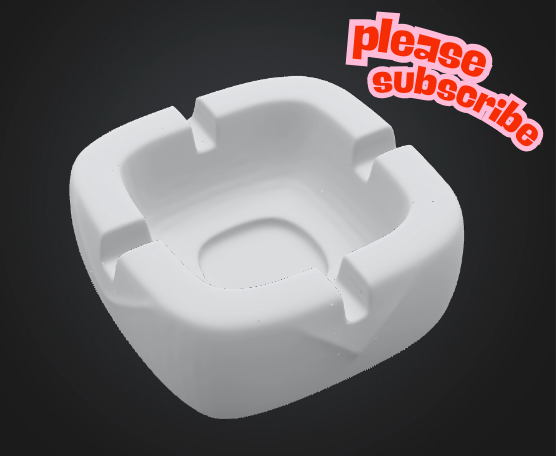 Ashtray 3D Print Model .c4d .max .obj .3ds .fbx .stl .blend