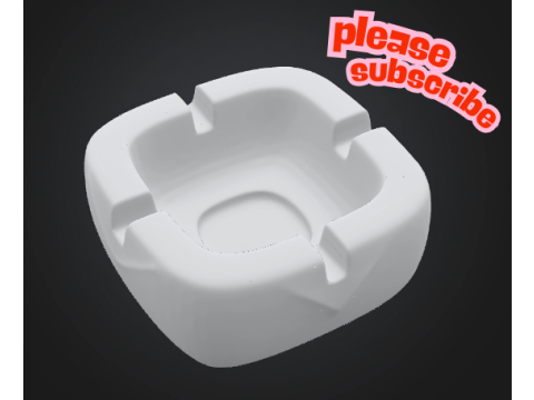 Ashtray 3Dプリントモデル