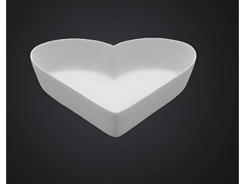 Heart Dish kitchen 3D Принт Модель