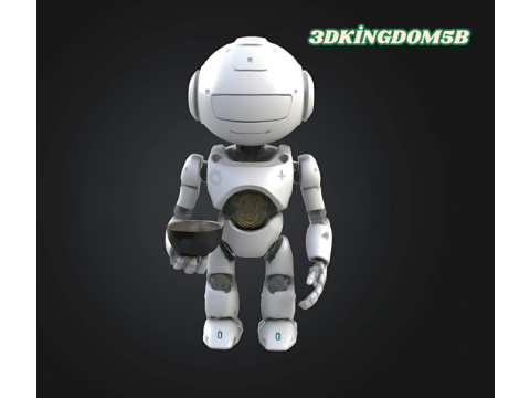 Cute Robot Figure 3D Print Model