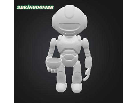 Cute Robot Figure 3D Print Model