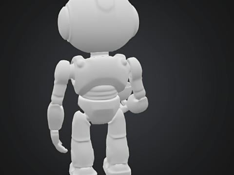 Cute Robot Figure 3D Print Model
