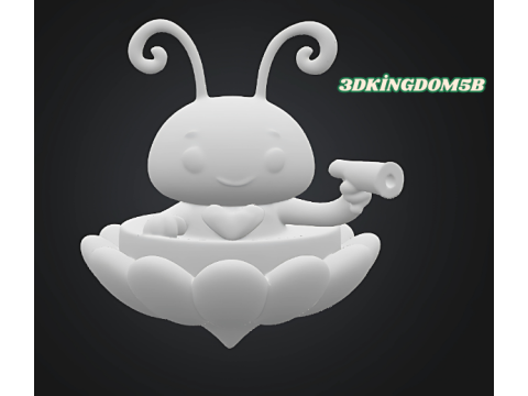 Cute Alien Figure 3D Druckmodell