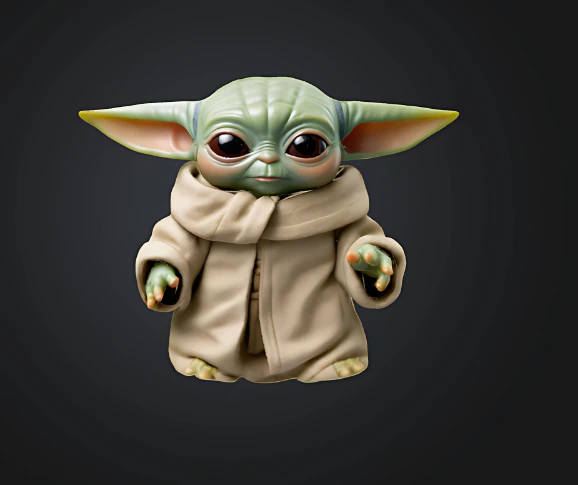 Baby Yoda Art 3D Print Model .c4d .max .obj .3ds .fbx .stl .blend 