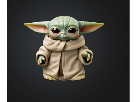 Baby Yoda Art 3D Принт Модель