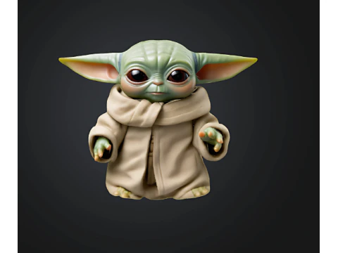 Baby Yoda Art 3D Print Model