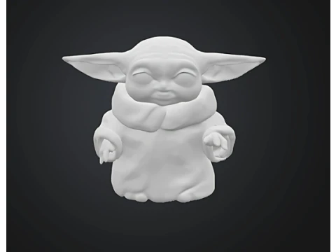 Baby Yoda Art 3D Print Model