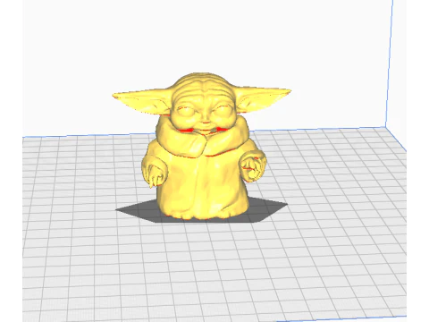 Baby Yoda Art 3D Print Model