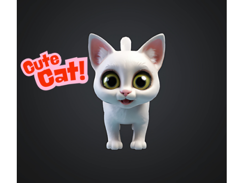 Cute cat figure 3D Принт Модель
