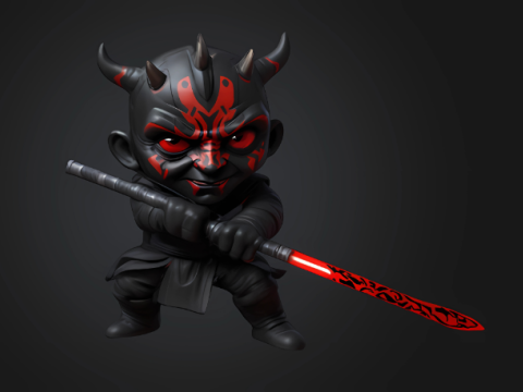 Star Wars Darth Maul Chibi 3D Print Model
