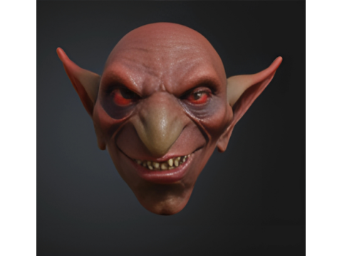 Goblin Head Devil Bust Mask 3D Print Model