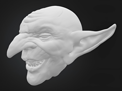 Goblin Head Devil Bust Mask Modello di stampa 3D