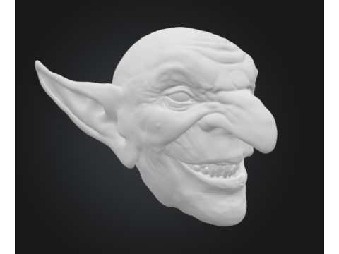 Goblin Head Devil Bust Mask Modello di stampa 3D