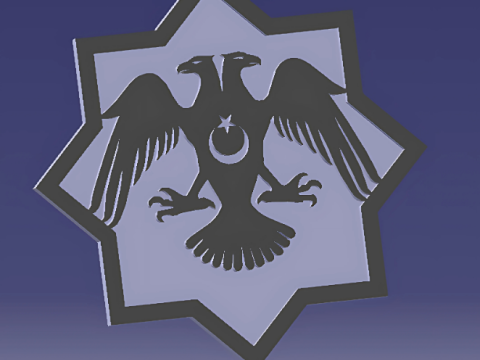 TUrk kartal sembol Turkish Turkey Modello di stampa 3D