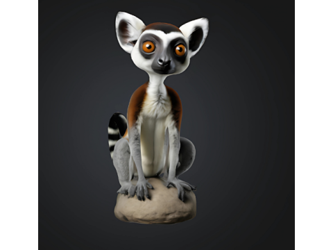 Realistic Lemur 3D Print Model