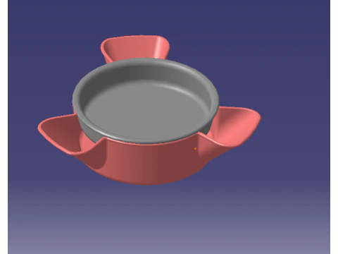 Ensemble de bols &agrave; collation 2 pi&egrave;ces Modèles 3D en vedette