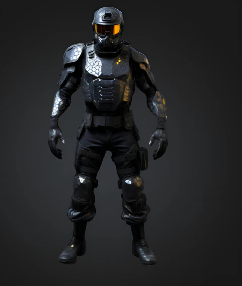 Near Future Soldier 3D Print Model .c4d .max .obj .3ds .fbx .stl .blend 