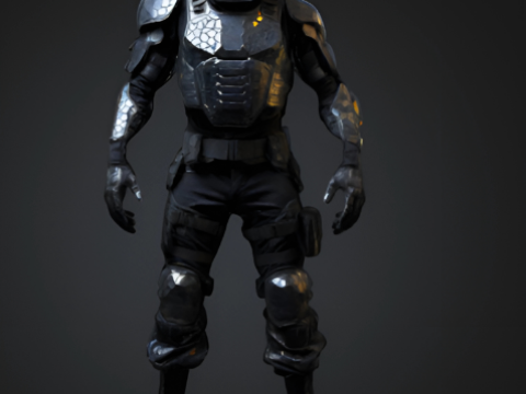 Near Future Soldier 3D Print Model