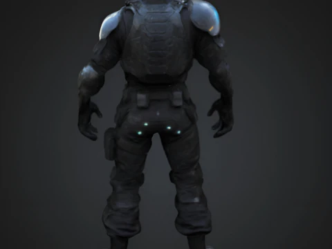 Near Future Soldier 3D Print Model