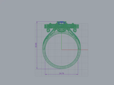 Flower Ring Split Shank 3D Print Model