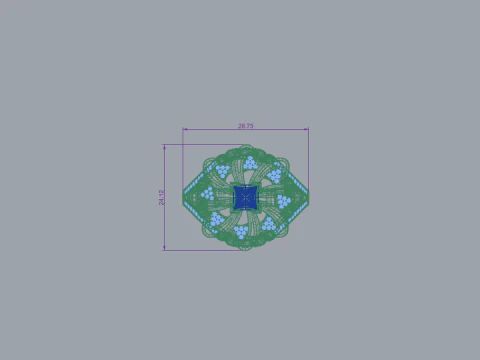 Flower Ring Split Shank 3D Print Model