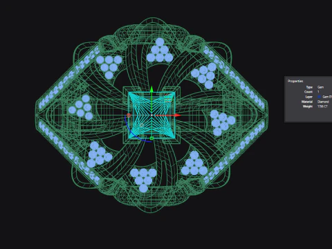 Flower Ring Split Shank 3D Print Model