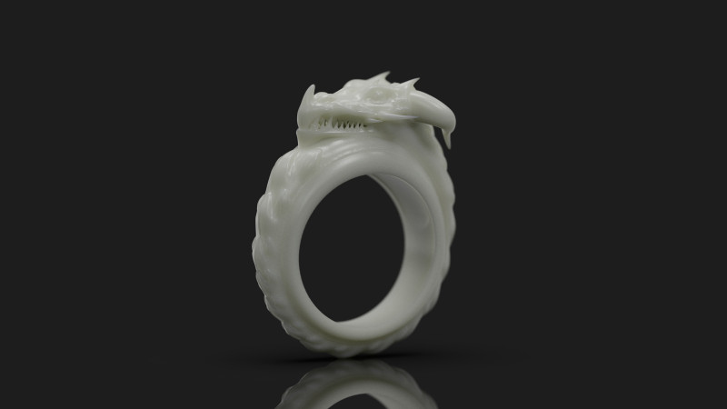 Dragon Ring Custom 3D Druckmodell .c4d .max .obj .3ds .fbx .stl .blend