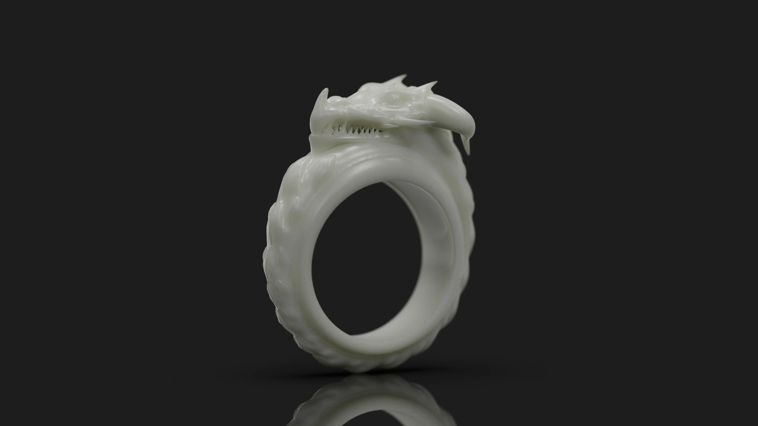 Dragon Ring Custom 3D Print Model .c4d .max .obj .3ds .fbx .stl .blend