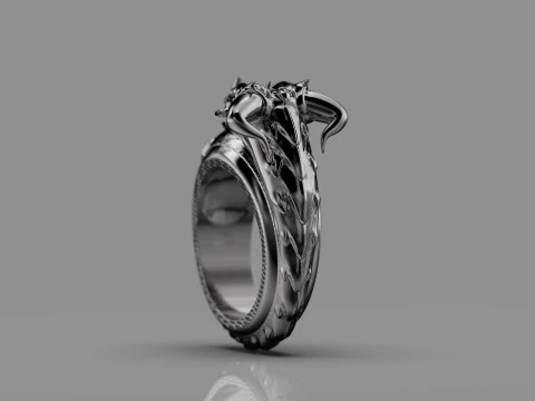 Dragon Ring Custom 3D Print Model