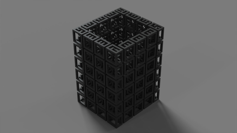 Pencil holder geometry 3D Druckmodell .c4d .max .obj .3ds .fbx .stl .blend 