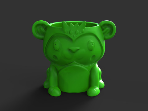 Pencil holder animal cute bundle 3D Принт Модель