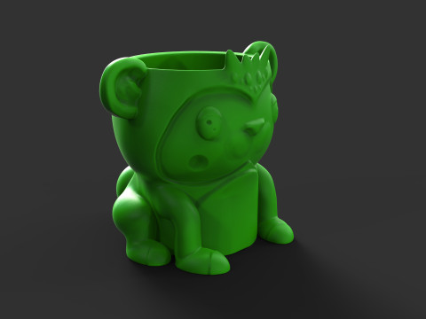 Pencil holder animal cute bundle 3D Принт Модель