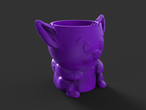 Pencil holder animal cute bundle 3D Принт Модель