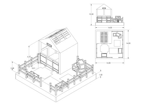 Puzzle Horse Stable 3D Print Model