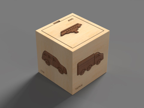 Puzzle Box Transportation Model do druku 3D