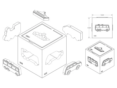 Puzzle Box Transportation 3D Print Model