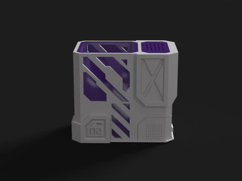 Pencil Holde CyberPunk 3D Print Model