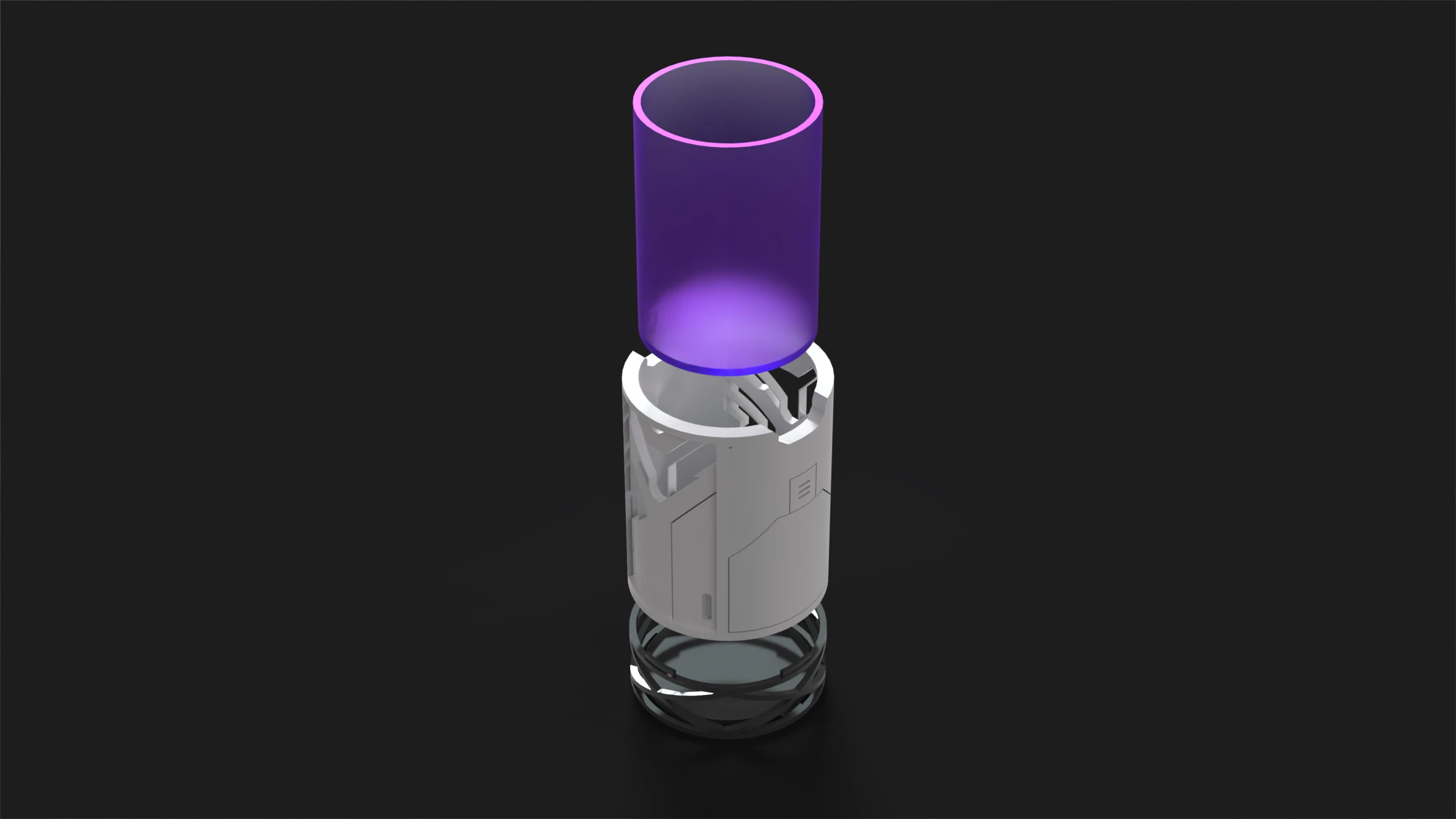 Pencil Holder CyberPunk 3D Print Model .c4d .max .obj .3ds .fbx .stl .blend 