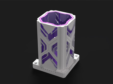 Pencil Holde CyberPunk Modelo de impresión 3D