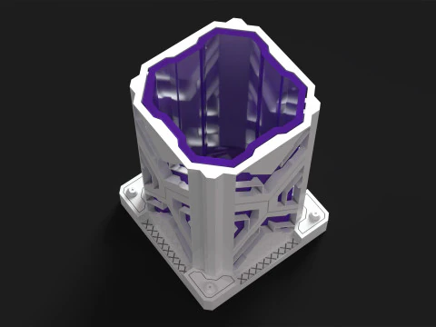 Pencil Holde CyberPunk 3D Print Model